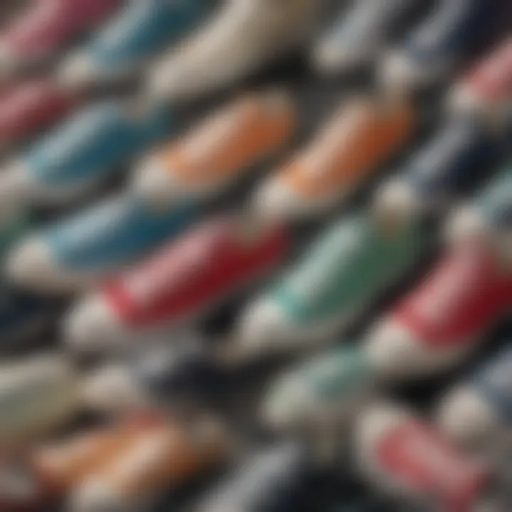 A variety of colorways of the Converse Chuck Taylor Platform Low Top displayed in a visually appealing arrangement.