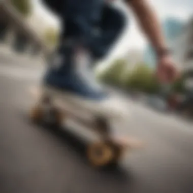 Dynamic Skateboarding with Run Star Motion High Top Dynamic skateboarding action showcasing the Run Star Motion High Top