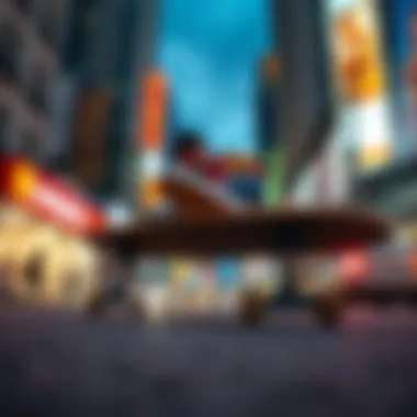 Louboard in the Heart of City Life Louboard in action on a vibrant urban street