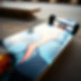 Close-up of skateboard deck showcasing innovative design