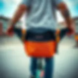 Jansport Waistpack displayed in an urban skatepark setting