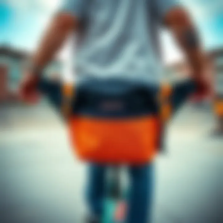 Jansport Waistpack in Action at Skatepark Jansport Waistpack displayed in an urban skatepark setting