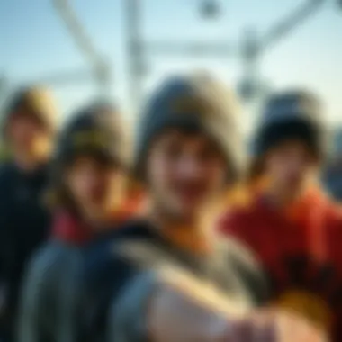 A group of skaters wearing Neff Slouchy Beanies showcasing diverse styles