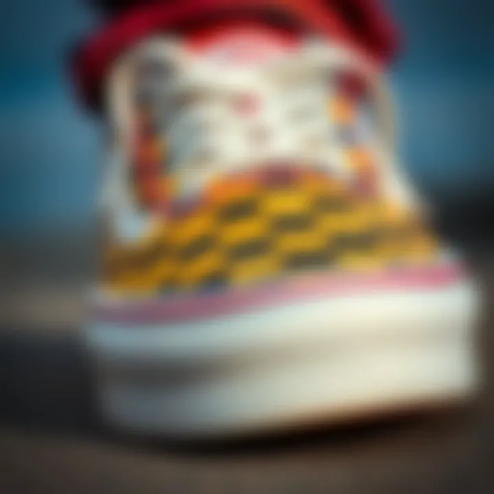 Close-up of advanced materials used in checkered Vans