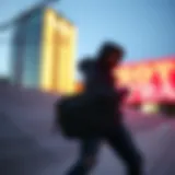 Minimalist design of a black fanny pack showcasing its sleek style