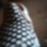 Close-up of the polka dot Vans slip-on showcasing its unique pattern and texture