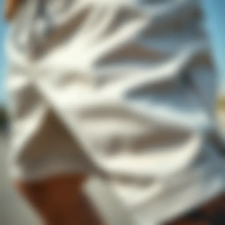 Durable Fabrics for Performance A close-up of fabric texture used in shorts.