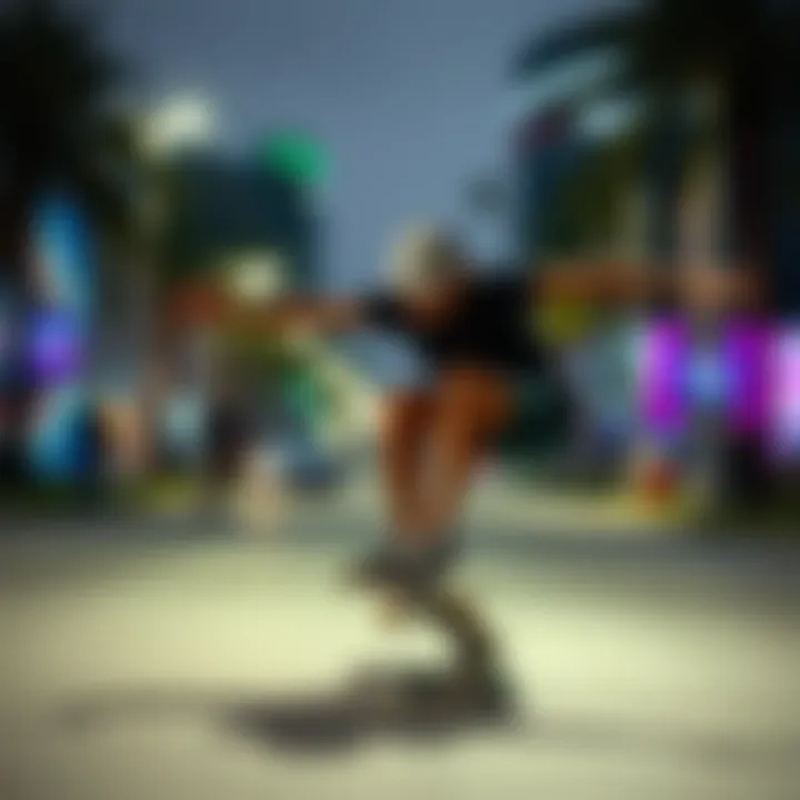 Artistic Skateboarding Filming An artistic representation of skateboarding filmed with a dolly