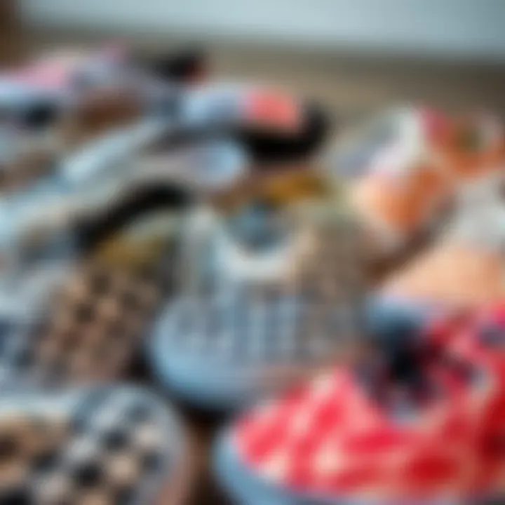 Collection of various Vans Era iterations in checkered designs