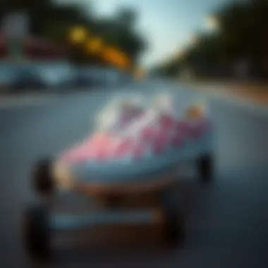 Vans Era Checkered sneaker on a skateboard