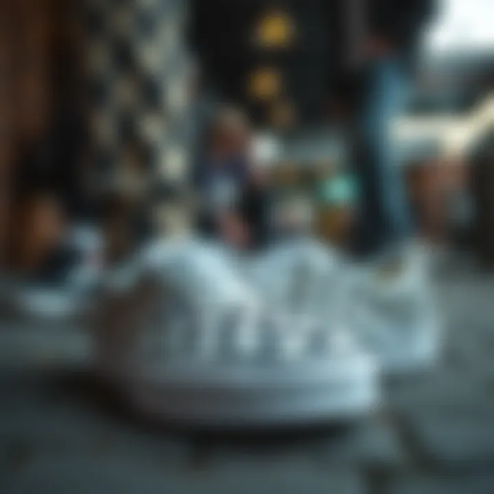 Vans Era Checkered sneakers displayed in a trendy streetwear setting