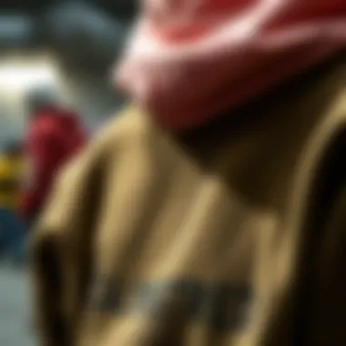 Intricate Craftsmanship A close-up of intricate craftsmanship on a custom hoodie