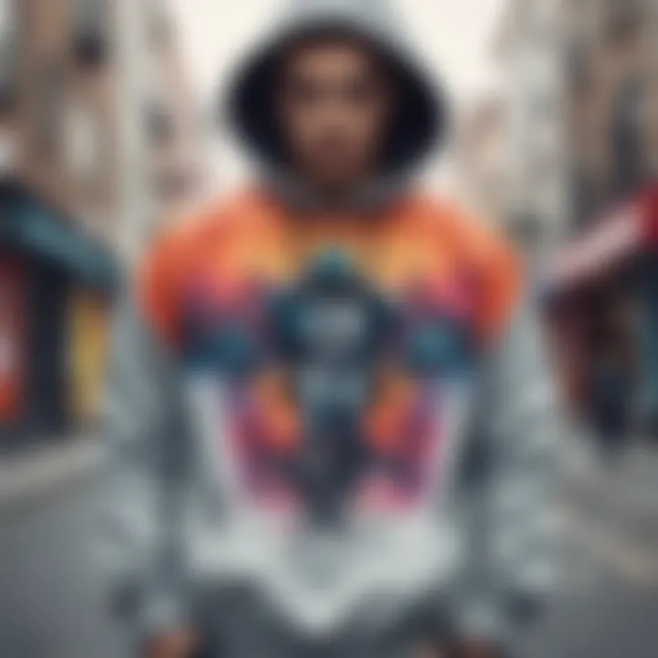 Urban hoodie showcasing vibrant street art