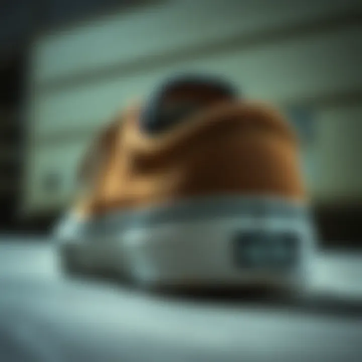 Close-up of Vans Chukka Low material and construction