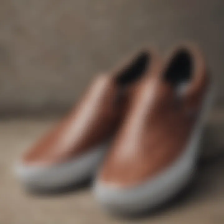 Close-up of Vans Half Slip-On highlighting its functionality and materials