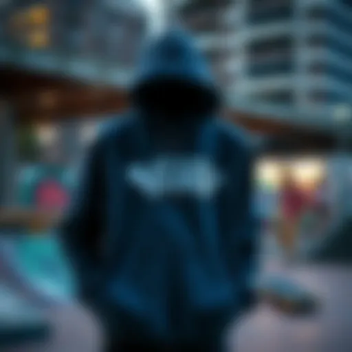 Urban Vibes: The Vans Hoodie in Action Vans hoodie displayed in an urban skate park