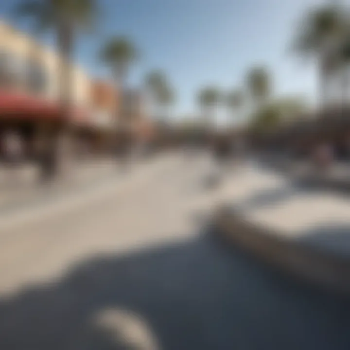 Skateboarders enjoying a vibrant community space