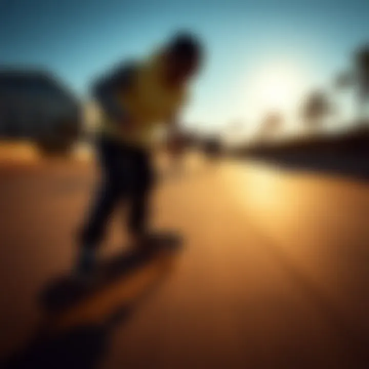 Performance in Motion: Tech Fleece in Action Skateboarder wearing tech fleece in motion