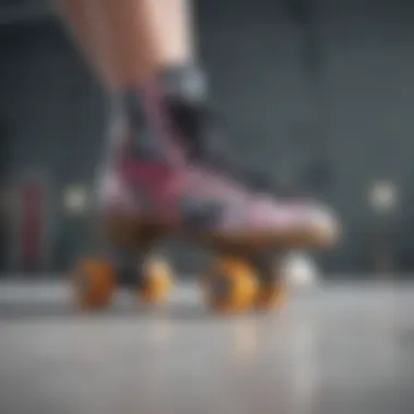 Close-up of high-performance materials used in modern skate attire on display.