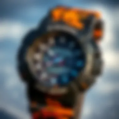 Close-up of G-Shock Surf Watch features