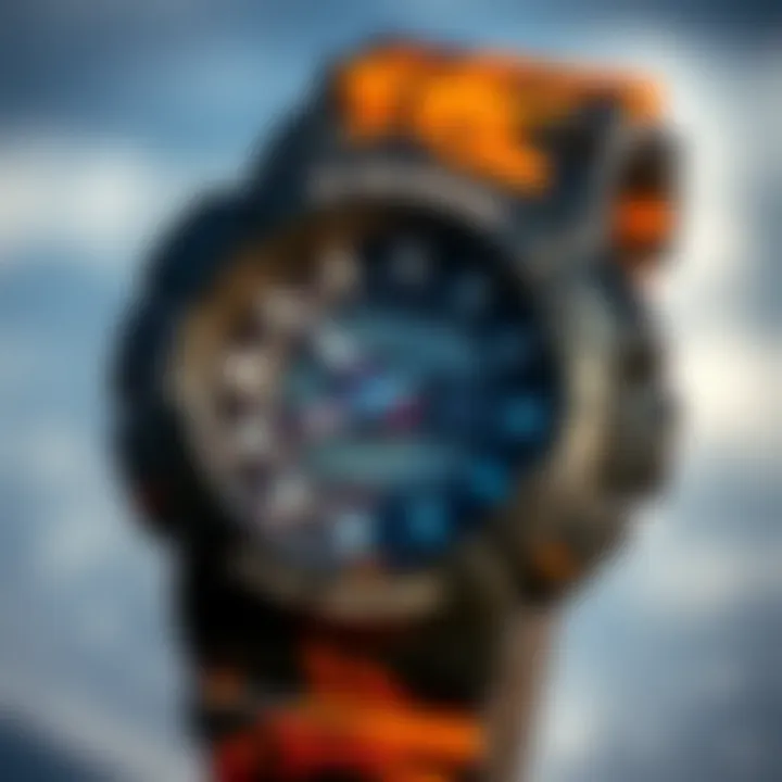 Close-up of G-Shock Surf Watch features