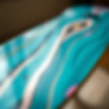 Close-up of high-quality longboard materials used in girly designs