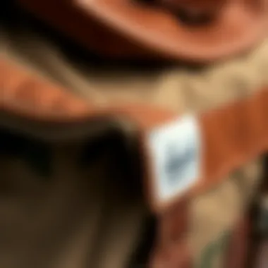 Close-up of materials used in Herschel Lane Messenger Bag