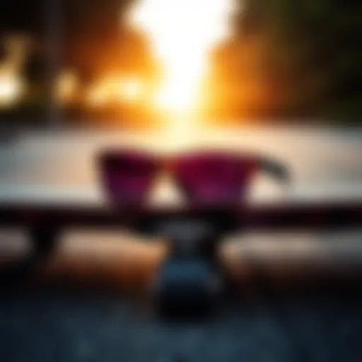 Holbrook XL Prizm Ruby Polarized on Skateboard Holbrook XL Prizm Ruby Polarized sunglasses on a skateboard