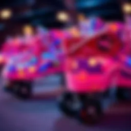 Stunning close-up of holographic Impala skates showcasing their unique design