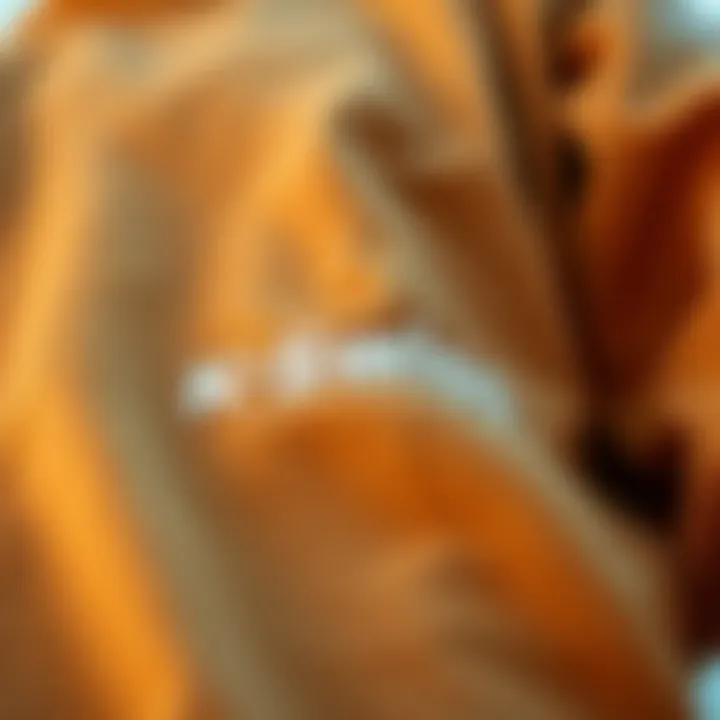 Close-up of the fabric and stitching of a K-Swiss sweater, highlighting its quality and craftsmanship.