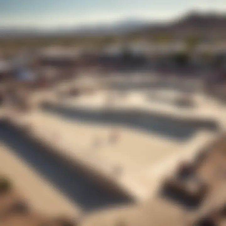 A vibrant community event taking place at Lake Havasu Skatepark.