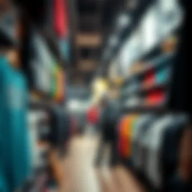 Navigating the Global and Local Market A street clothing store with both local and global brand displays