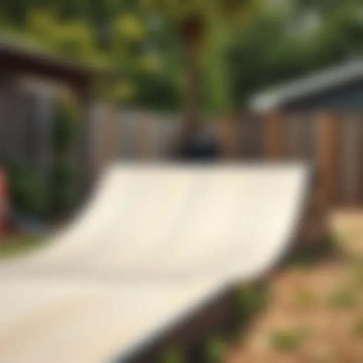 Well-Maintained Skate Ramp in Backyard A well-maintained skate ramp in a backyard setting, illustrating the importance of upkeep and safety.