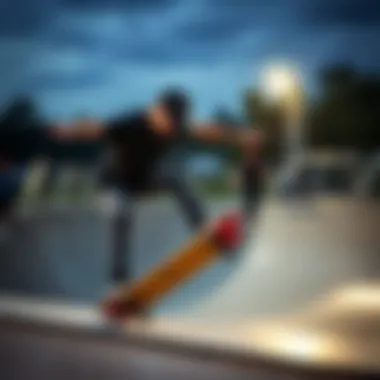 A skateboarder expertly performing tricks on a ramp.