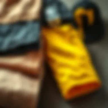 A collection of materials used in Neff Ducky shorts, highlighting their quality