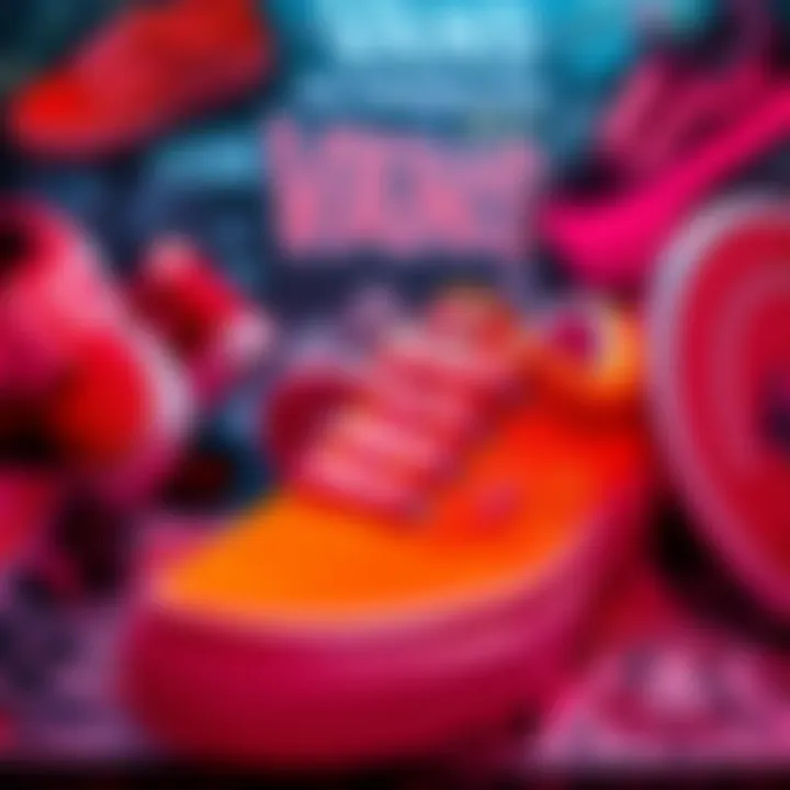 Collage of Neon Vans Designs Collage of various designs of Vans sneakers in neon colors