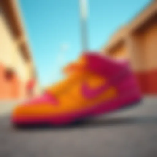 Showcasing the vibrant style of Nike Dunk sneakers
