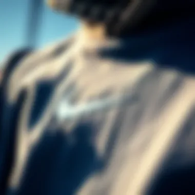 Design Elements of Nike Essential Sweatshirt Detailed view of the design elements and stitching of the Nike Essential Sweatshirt