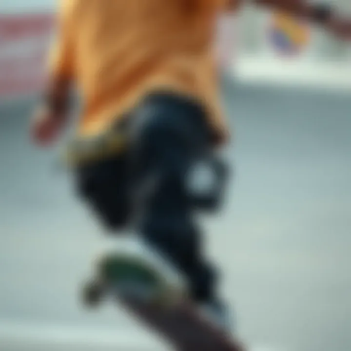 Nike Hip Pack Large in action on a skateboarder during a trick