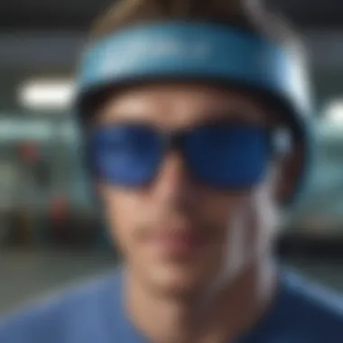 Infographic displaying the benefits of UVA/UVB protection in Oakley's blue lens