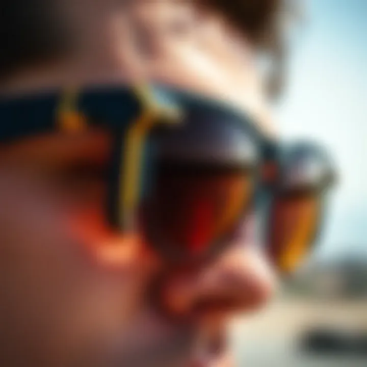 Detail of Oakley Breadbox Frame Design Close-up of Oakley Breadbox sunglasses highlighting their unique frame design.