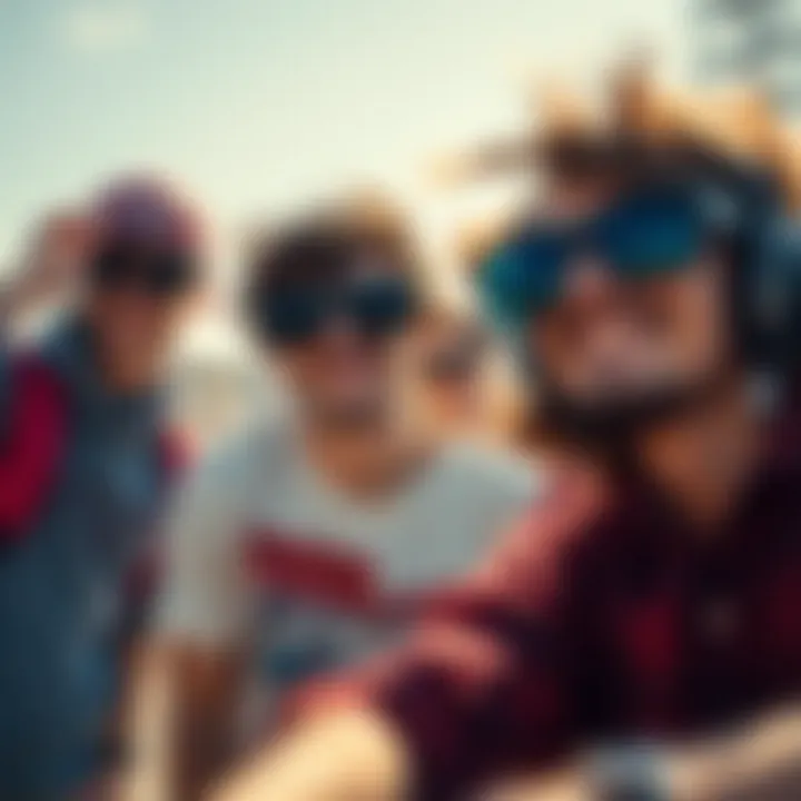 Outdoor Fun with Oakley Breadbox Sunglasses Group of friends enjoying outdoor activities while wearing Oakley Breadbox sunglasses.