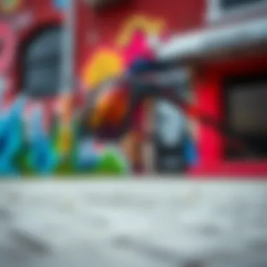 Oakley Breadbox Sunglasses in Urban Setting Stylish Oakley Breadbox sunglasses showcased against a vibrant urban backdrop.