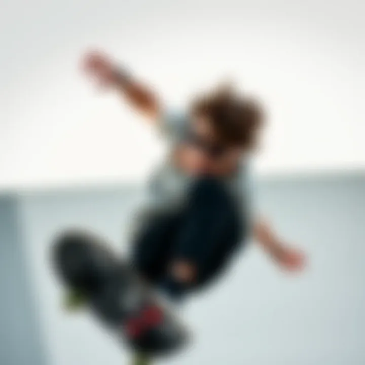 A skateboarder wearing Oakley Holbrook sunglasses while performing a trick