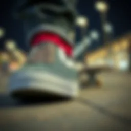 Close-up view of Oncloud slip-ons showcasing innovative design