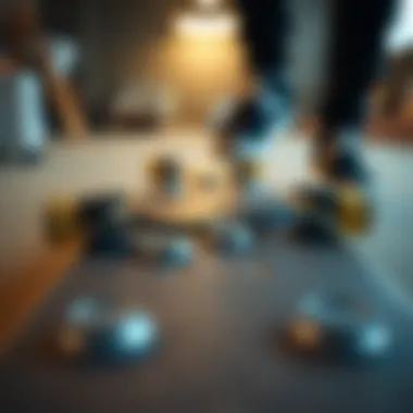 Diagram of installation techniques for pivot cups on a penny board.