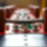 A close-up view of various types of pivot cups for penny boards.