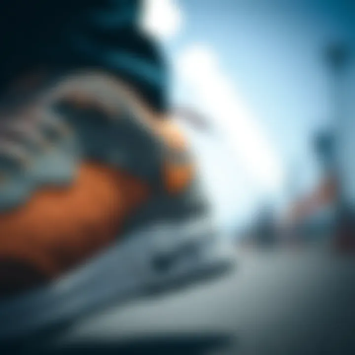 Performance Features of Nike Retro GTS Close-up of performance features in Nike Retro GTS shoe