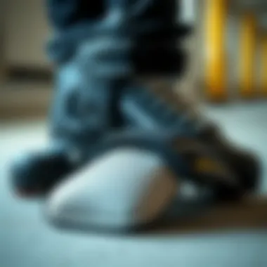 Close-up of high-quality materials used in plus size skate pads