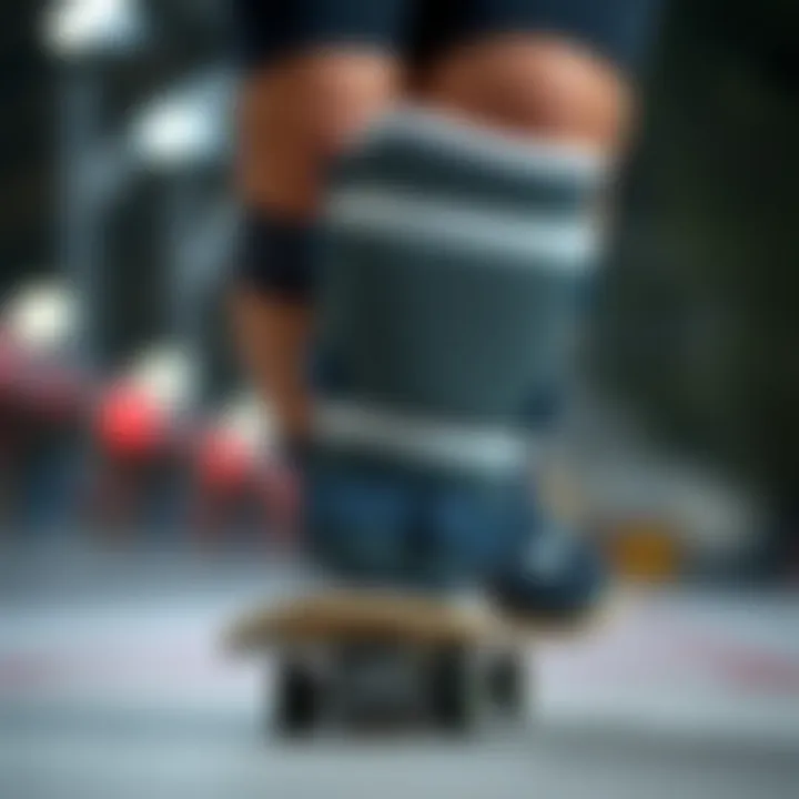 An illustration of the safety features in plus size skate pads